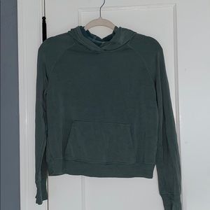 Olive colored Athleta girl hoodie